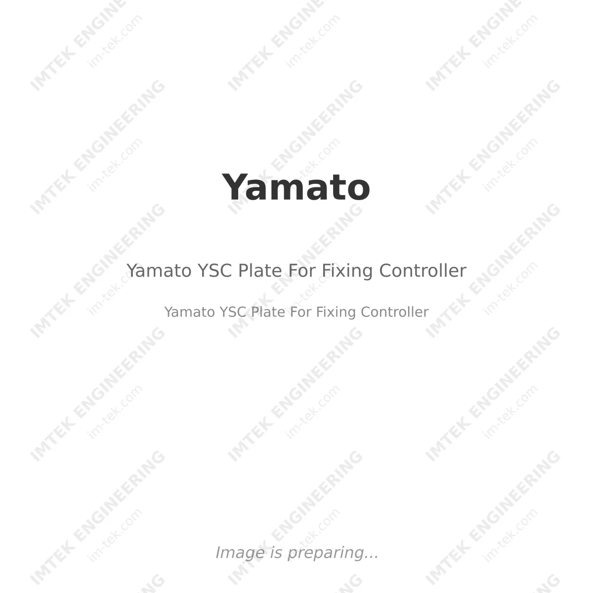 Yamato Yamato YSC Plate For Fixing Controller - Yamato YSC Plate For Fixing Controller